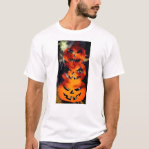 Spooky Bright Stacked Jack-O-Lantern T-Shirt