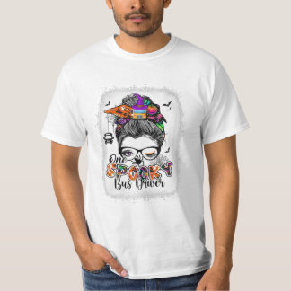 Spooky Bus Driver Messy Bun Trick T-Shirt