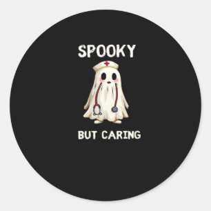 SPOOKY BUT CARING Essential T-Shirt Classic Round Sticker