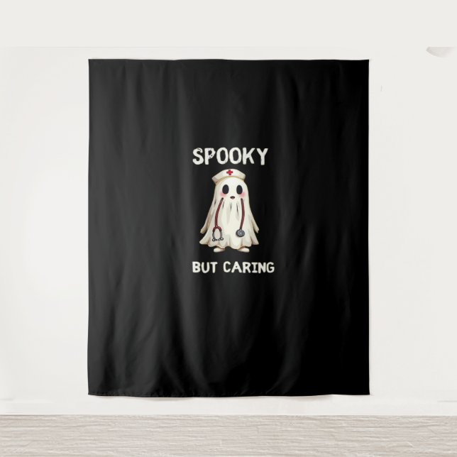 SPOOKY BUT CARING Essential T-Shirt Tapestry (Front)