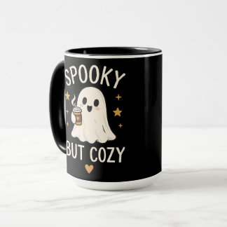 Spooky But Cozy Ghost Halloween Pattern Coffee Mug