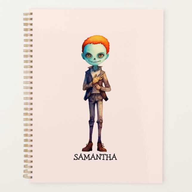Spooky But Cute Zombie Kid – Adorable Macabre (2) Planner (Front)