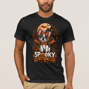 Spooky But Make It Furry French Bulldog Halloween T-Shirt