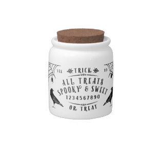 Spooky Candy Spirit Board Trick or Treat Halloween Candy Jar
