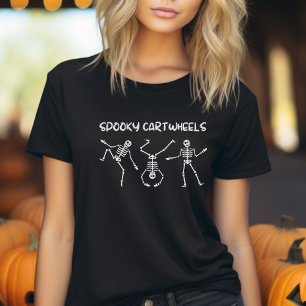Spooky Cartwheels Halloween Skeletons T-shirt