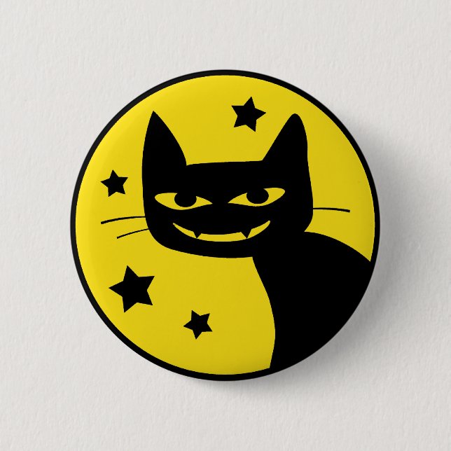Spooky Cat Button (Front)