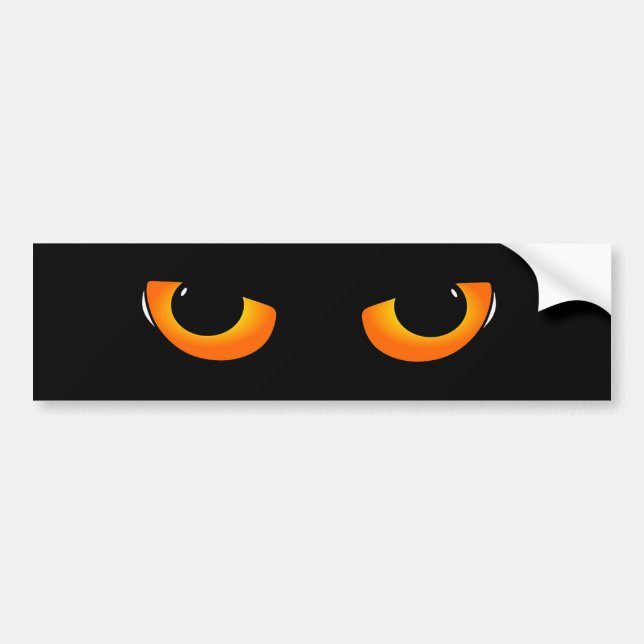 Spooky Cat Eyes Bumper Sticker (Front)