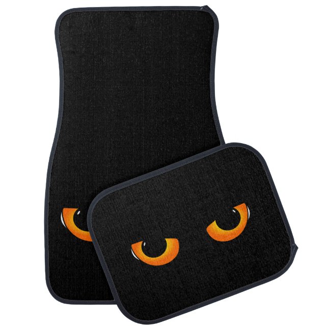 Spooky Cat Eyes Car Floor Mat (Set)