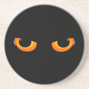 Spooky Cat Eyes Coaster