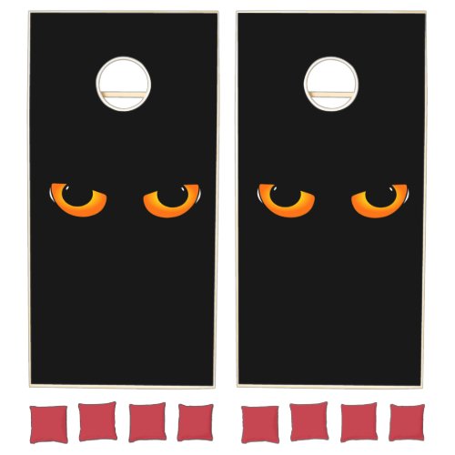 Spooky Cat Eyes Cornhole Set