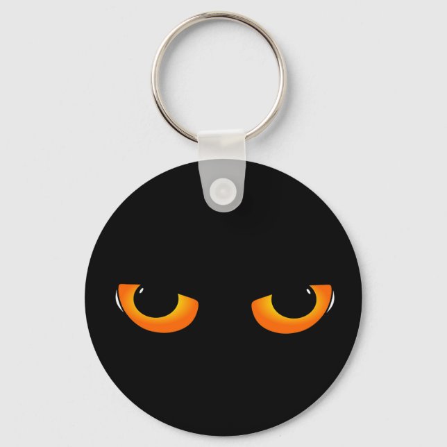Spooky Cat Eyes Keychain (Front)