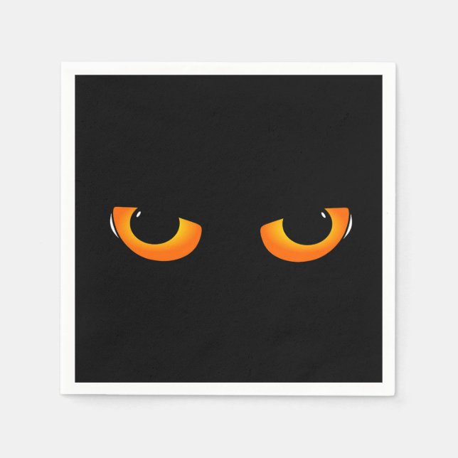 Spooky Cat Eyes Napkins (Front)