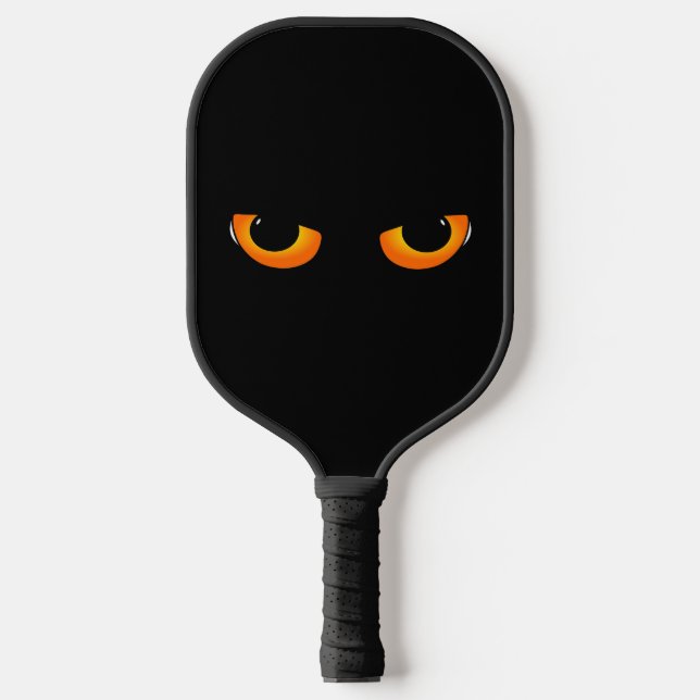 Spooky Cat Eyes Pickleball Paddle (Front)