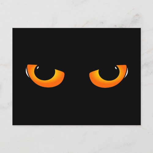 Spooky Cat Eyes Postcard