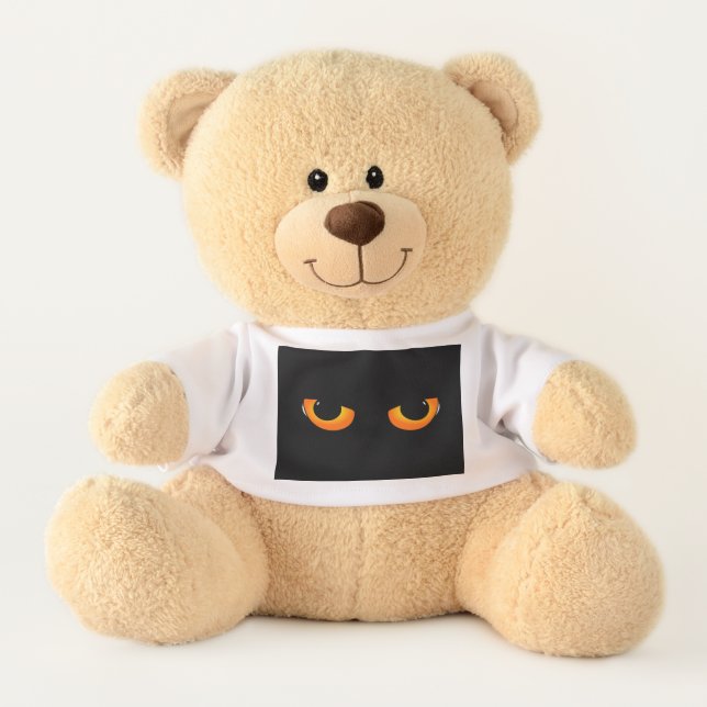 Spooky Cat Eyes Teddy Bear (Front)