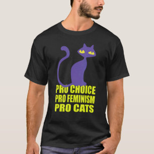 Spooky Cat Familiar Pro Choice Pro Feminism Pro Ca T-Shirt