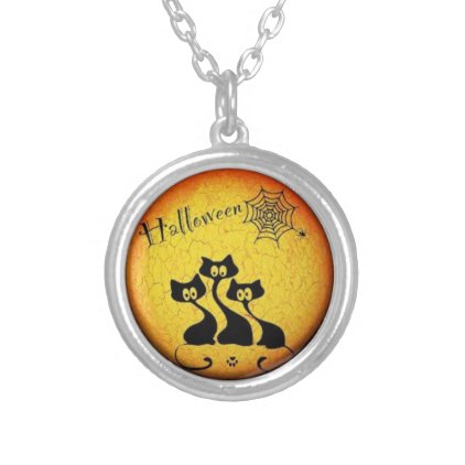 Spooky Cat Halloween Necklace