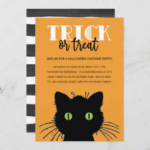 Spooky Cat Halloween Party Invitation
