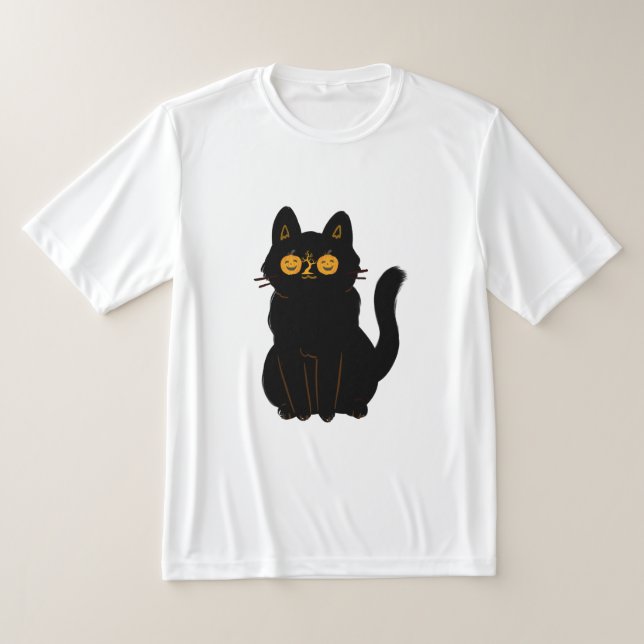 Spooky Cat Halloween T-Shirt (Laydown)