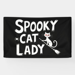 Spooky Cat Mom Spooky Cat Lady Halloween Cat Mom  Banner