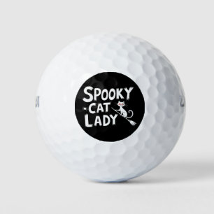 Spooky Cat Mom Spooky Cat Lady Halloween Cat Mom Golf Balls