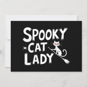 Spooky Cat Mom Spooky Cat Lady Halloween Cat Mom  Invitation
