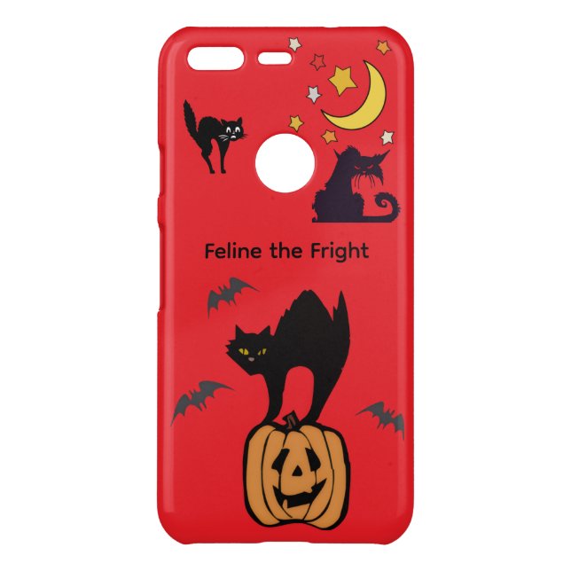Spooky Cat Red iPhone Case – Feline the Fright (Back)