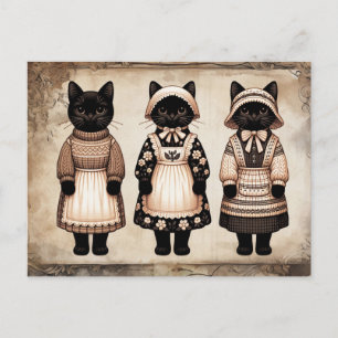 Spooky Cats Junk Journal Postcard