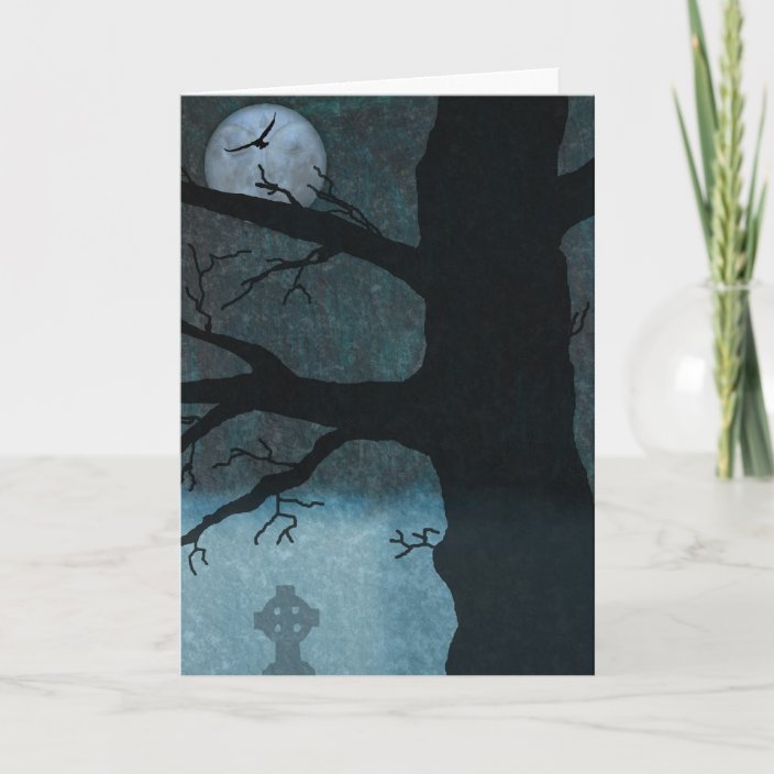 Spooky cemetery card | Zazzle.com