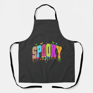 Spooky Checkered Halloween Apron