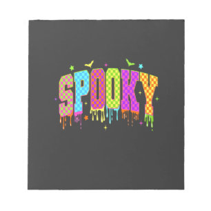 Spooky Checkered Halloween Notepad