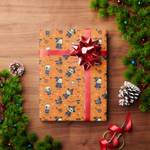Spooky Chic Halloween Pillow - Frightfully Festive Wrapping Paper