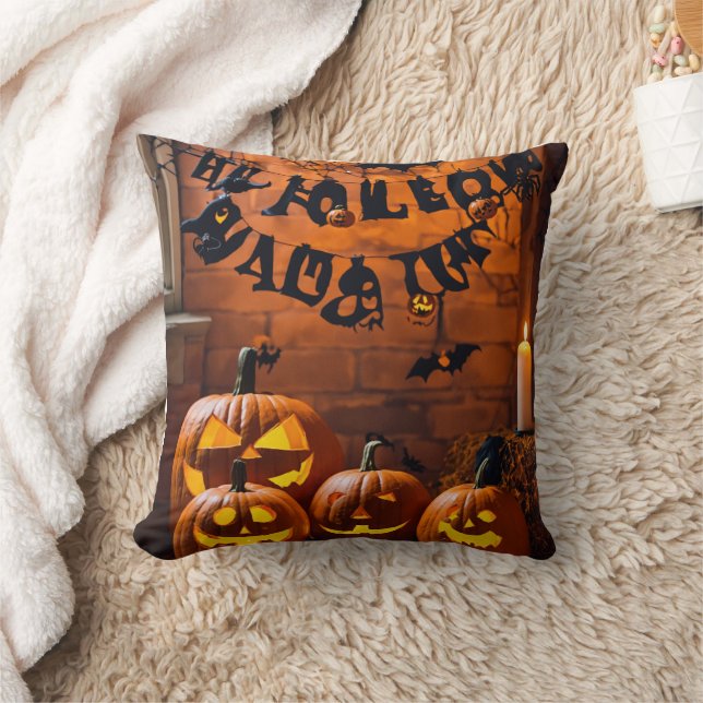 Spooky Chic Halloween Throw Pillows (Blanket)