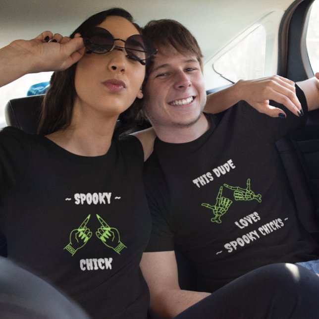 Spooky Chick Matching Couple Halloween Shirt (Creator Uploaded)