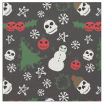 Spooky Christmas Creepy Goth Themed Holiday Fabric