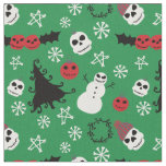 Spooky Christmas Creepy Goth Themed Holiday Fabric
