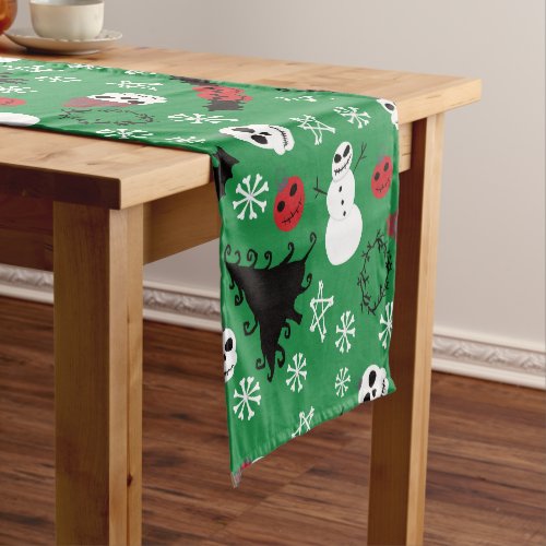 Spooky Christmas Creepy Goth Themed Holiday Short Table Runner