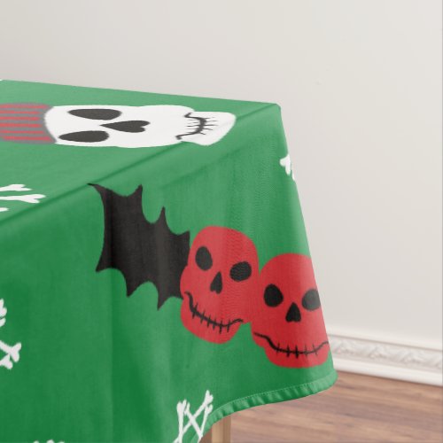 Spooky Christmas Creepy Goth Themed Holiday Tablecloth