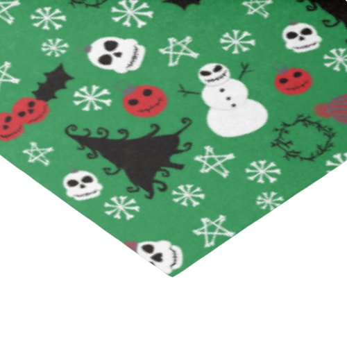 Spooky Christmas Creepy Goth Themed Holiday Tissue Paper