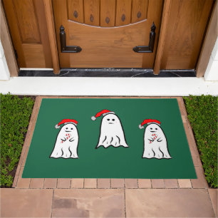 Spooky Christmas Ghosts Doormat