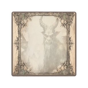 Spooky Christmas Krampus Metal Print