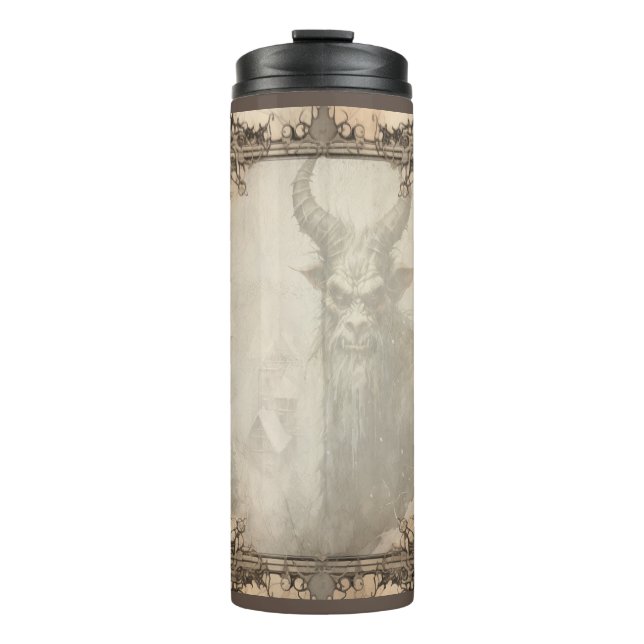 Spooky Christmas Krampus Thermal Tumbler (Front)