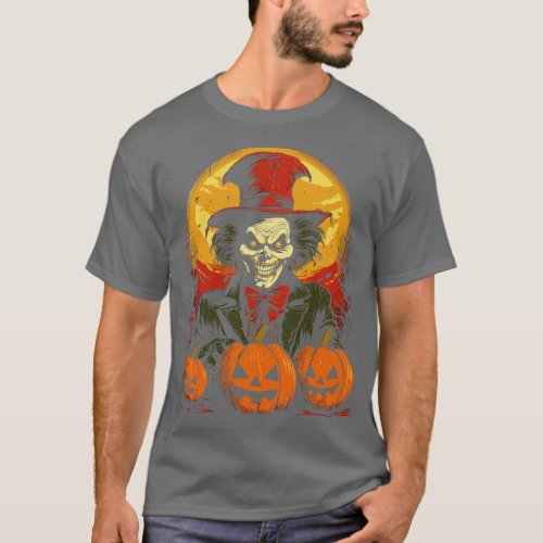 Spooky Circus Scary Halloween Killer Clown 6 T_Shirt