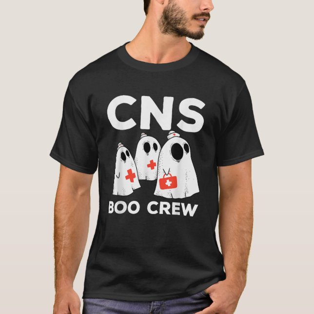 Spooky Clinical Nurse Specialist Boo Crew Hallowee T-Shirt (Front)