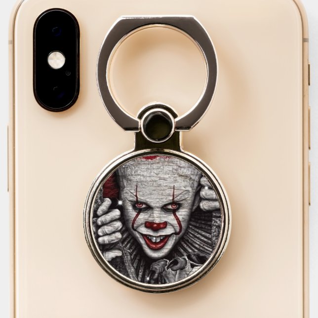 Spooky Clown Phone Ring Stand (Close Up)