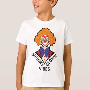 Spooky Clown Vibes Scary Retro Circus Halloween T-Shirt