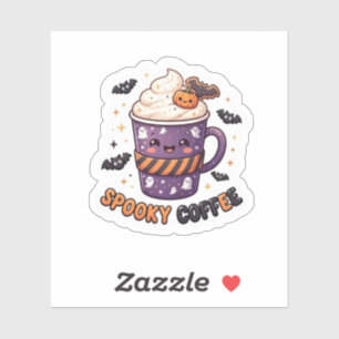 Spooky Coffee Halloween Sticker