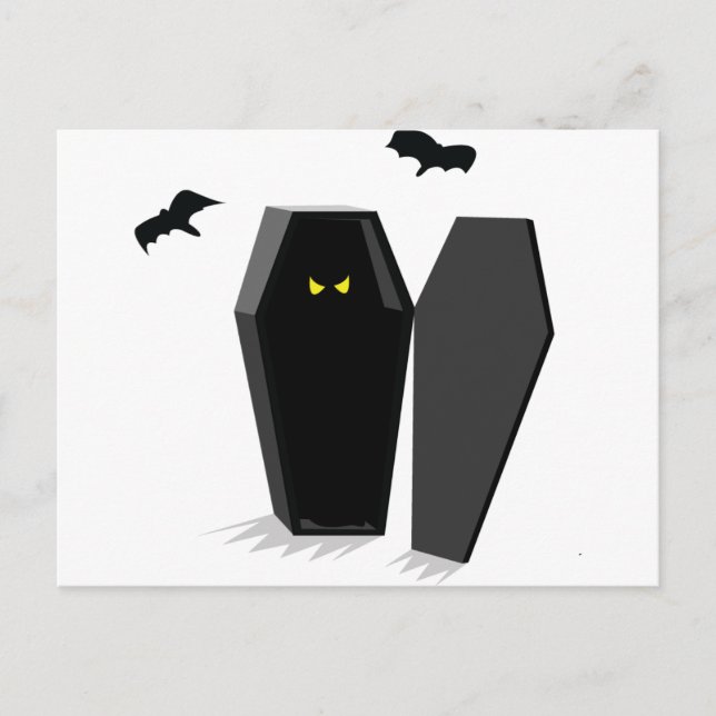 Spooky Coffin Postcard (Front)
