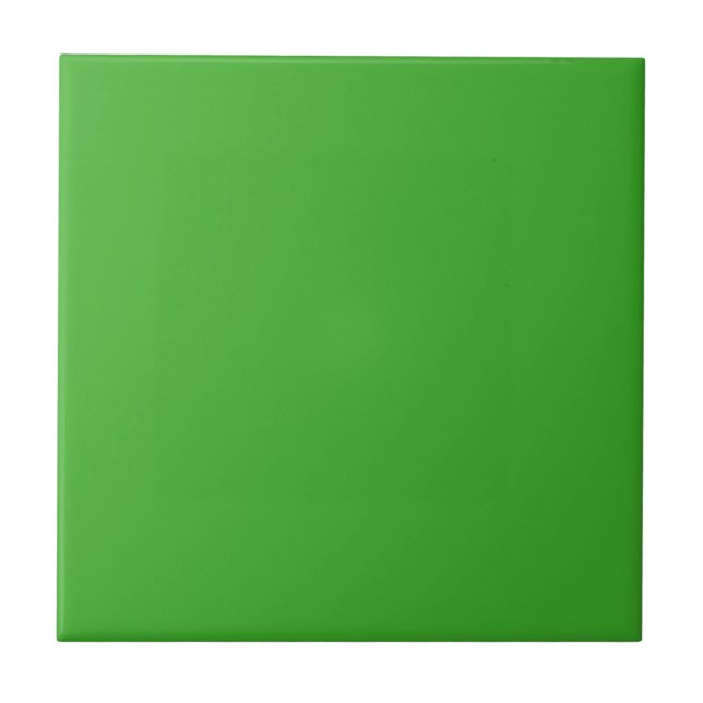 Spooky Colors - Bright Green Ceramic Tile (Front)
