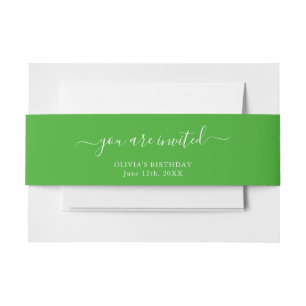 Spooky Colors - Bright Green Invitation Belly Band